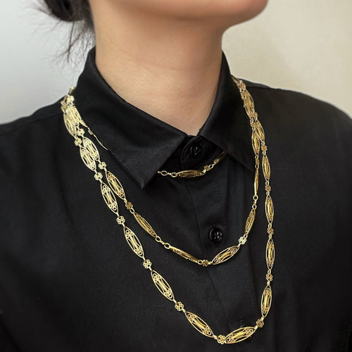 Collier Sautoir début XXème - Or 58 Facettes 240336R