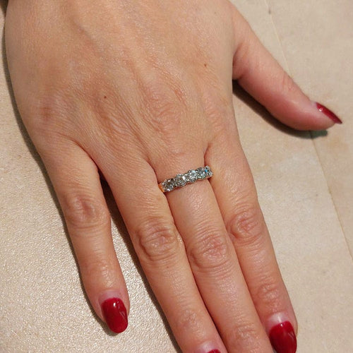 Bague Bague en or jaune et blanc avec diamants de 1,54 ct 58 Facettes G3683