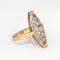 Bague 54 Bague navette antique édouardienne en or 18 carats et platine, avec diamants, taille 7,5 58 Facettes G13872