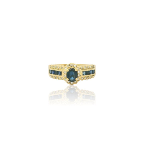 Bague 53 Bague vintage saphir et diamant 58 Facettes
