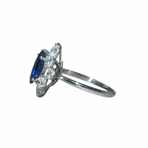 Bague 53 Bague marquise or blanc saphir diamants 58 Facettes 88