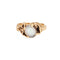 Antique Art Nouveau Moonstone Ring Sz 4.75 Nude Figural Vintage 14k Yellow Gold 58 Facettes G14162