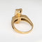 Bague 56 Bague diamant mobile vintage des années 70 en or jaune 18 carats, taille 5,75, bijou géométrique 58 Facettes G13880