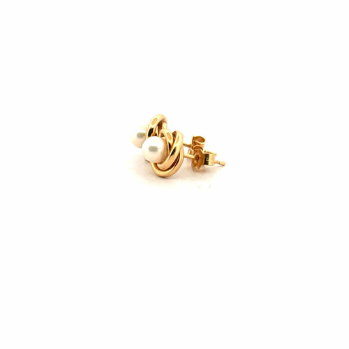 Boucles d'oreilles Puces d'oreilles or jaune 18k & Perle 58 Facettes A4BO-GS33759-2