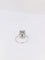Bague 58 Bague marguerite carrée or blanc émeraude diamants 58 Facettes J206