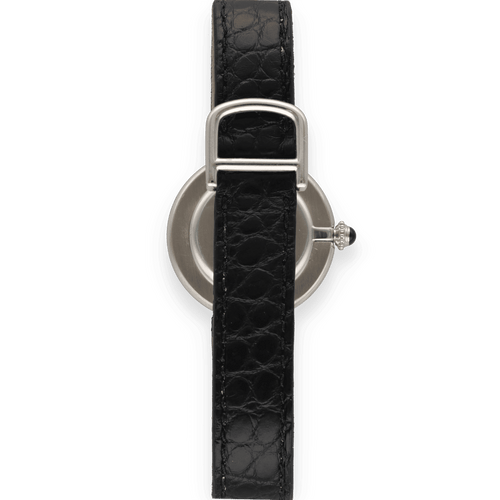 Montre Montre Cartier Vendôme Ellipse en or gris 18K – Mécanique – Vers 1980 – 26 mm 58 Facettes