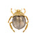 Broche Broche scarabée or jaune, hématite, diamants blanc, verts 58 Facettes LIS2107