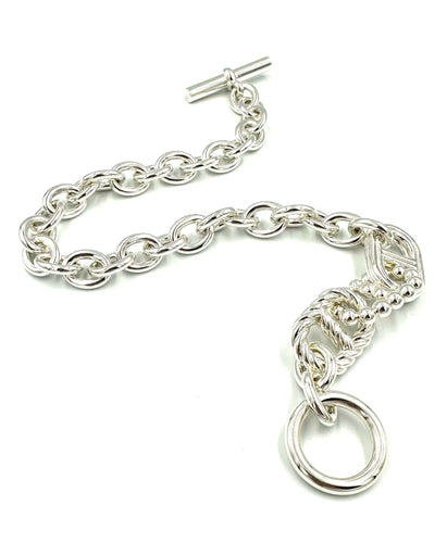 Collier HERMES. Collection Chaine d'ancre Parade, collier TGM en argent 58 Facettes