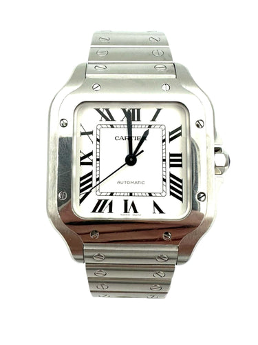 Montre CARTIER. Montre "Santos", acier, mouvement automatique (réf.4075) 58 Facettes