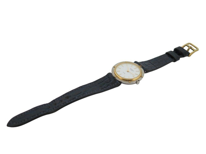 Montre vintage montre HERMES clipper 26 mm en or 18k et acier quartz  lady 58 Facettes 268714