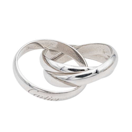 Bague Cartier Bague Trinity Or blanc 58 Facettes 3806939CN