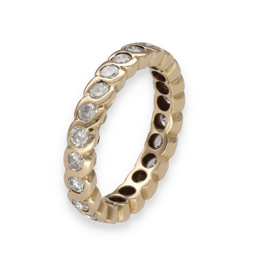Bague 54 Alliance en or jaune Diamants brillants 58 Facettes