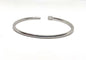 Bracelet Bracelet jonc ouvert or blanc et diamants 58 Facettes