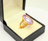 Bague 57 Bague vintage en or jaune 18 sertie d'une belle améthyste ovale 58 Facettes