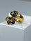 Bague 53 Bague toi et moi en Or jaune, saphirs et diamants 58 Facettes