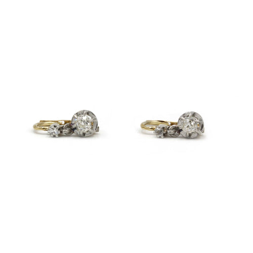 Boucles d'oreilles Boucles d'oreilles or, platine et diamants 58 Facettes 240149R