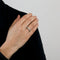 Demi-alliance en or rhodié et diamants 58 Facettes 240251