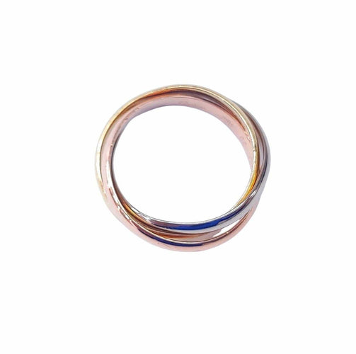 Bague 62 Cartier - Bague alliance 3 ors en or jaune, blanc et rose 18k 58 Facettes 3ors.cartier1893