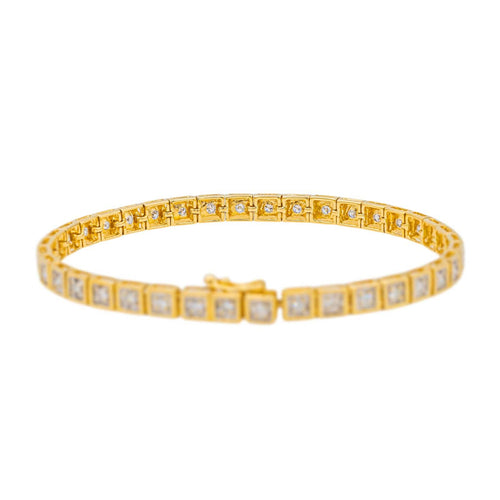 Bracelet Bracelet Rivière Or jaune, Or blanc Diamant 58 Facettes 3754268CN