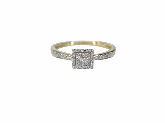 Bague Bague entourage en or avec diamants 58 Facettes 2106