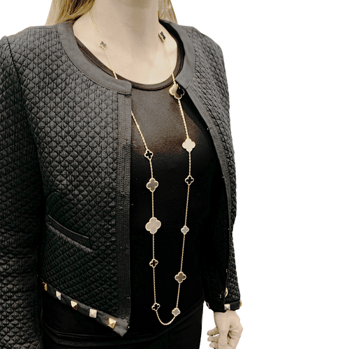 Collier Collier Van Cleef & Arpels, "Magic Alhambra", or jaune, nacre et onyx. 58 Facettes 34435
