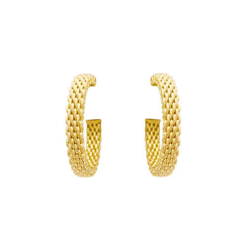 Boucles d'oreilles Créoles Tiffany & Co "Somerset" or jaune. 58 Facettes 34314