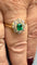 Bague 60 Bague marguerite anciennne en or émeraude et diamants 58 Facettes