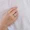 Bague 54 Demie alliance or blanc diamants 58 Facettes 311955