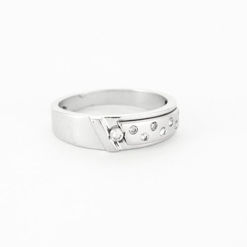 Bague 54.5 Petalites Beryllonite 58 Facettes LP214/4