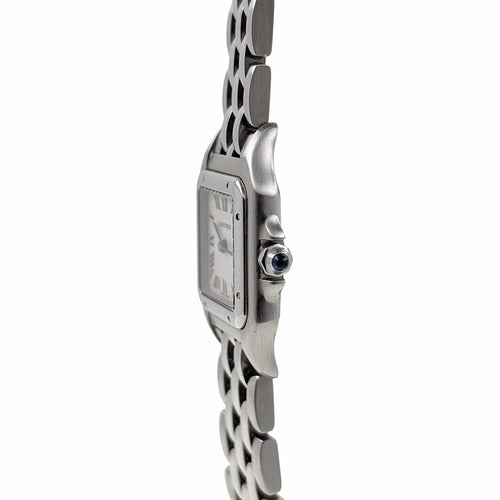 Montre CARTIER - Monte Panthère Cadran RARE Bracelet Figaro Petit réf. 1320 Acier inoxydable 58 Facettes