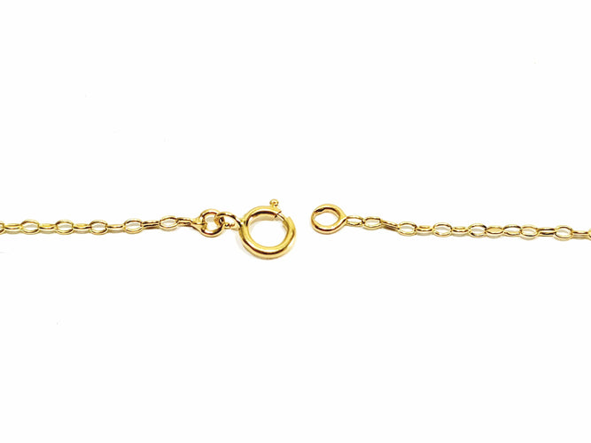 Chaîne or jaune maille forçat 58 Facettes