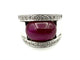 Bague 58 Bague or blanc 18K, diamants et rubis 11ct certifié 58 Facettes