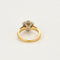 Bague marguerite or jaune et gris et diamants