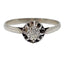 Bague 53 Bague solitaire Art Déco or blanc et platine, diamant taille ancienne 58 Facettes A05635