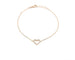 Bracelet Bracelet en or rose avec pendentif cœur et diamants 58 Facettes 13777