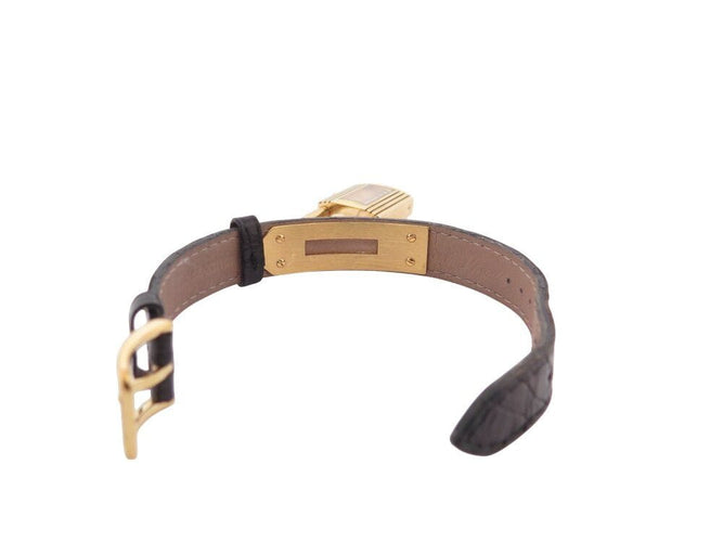 Montre montre vintage HERMES Kelly Mini Cadenas 20 mm plaque or quartz dame 58 Facettes 268902