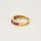 Bague 54 Bague jonc en or jaune, diamants et rubis de synthèses 58 Facettes CRE0100X9