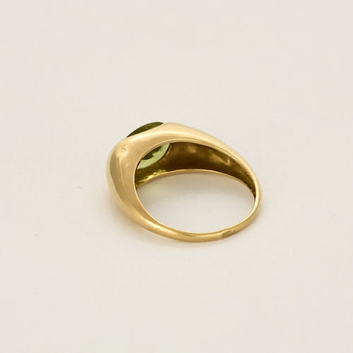 Bague 53,5 Bague jonc en or jaune et péridot 58 Facettes VEN0058