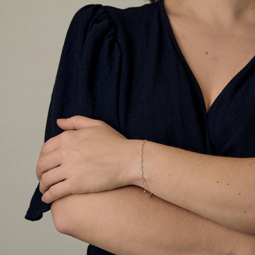 Bracelet GiGI CLOZEAU - Bracelet en or gris et résine blanche 58 Facettes MONTE0431X2