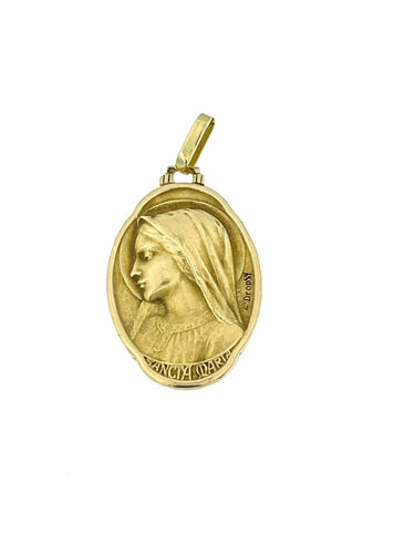 Pendentif Pendentif Art Nouveau Vierge Marie en Or Emile Dropsy 58 Facettes