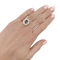 Bague 55 Bague Pompadour or jaune et blanc, saphir, diamants. 58 Facettes 34353