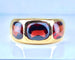 Bague 51 Bague en or jaune 18 carats ornée de 3 grenats 58 Facettes AB563