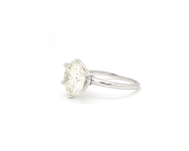 Bague solitaire en or avec diamant de 6,05 carats