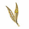 Broche Broche double feuille en or 58 Facettes CVBR85