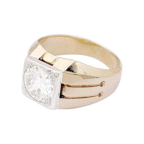 Bague 58 Bague chevalière or, diamant. 58 Facettes 34018