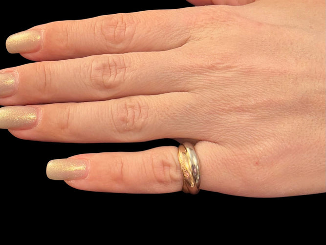 Bague 50 Bague Trinity de Cartier triple or 58 Facettes