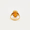 Bague 53.5 Bague or jaune et Ambre 58 Facettes