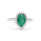 Bague Bague émeraude et diamant colombiens 58 Facettes