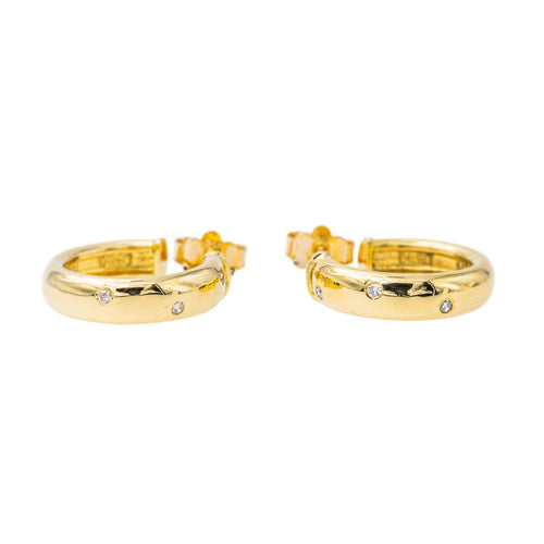 Boucles d'oreilles Boucles d'oreilles Demi-créoles Or jaune Diamant 58 Facettes 3622022CN