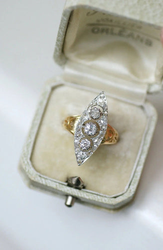 Bague Bague marquise trèfle diamants 58 Facettes